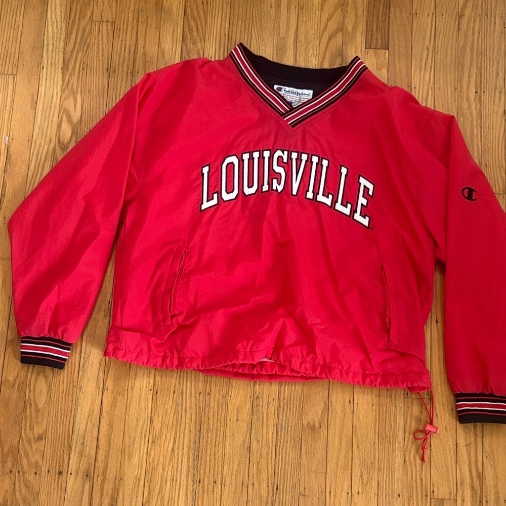 Champion Red Louisville Pullover Jacket